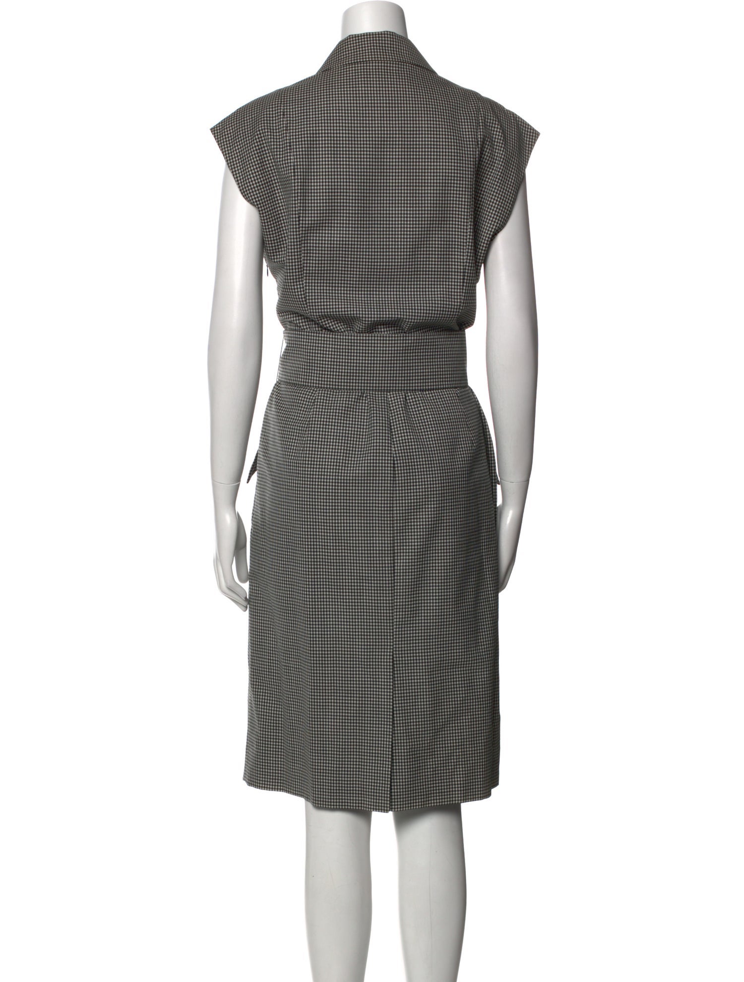 Alexander McQueen Virgin Wool Midi Length Dress